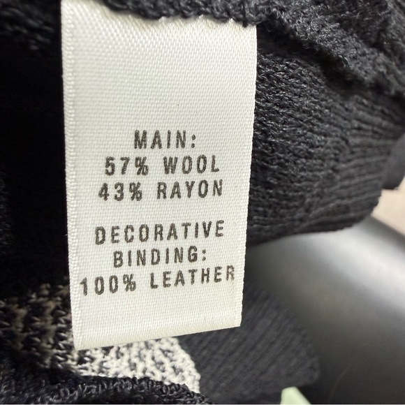 St. John Women's Santana Knit Tweed Side Zip Up Jacket Leather Trim Large - Picture 8 of 9